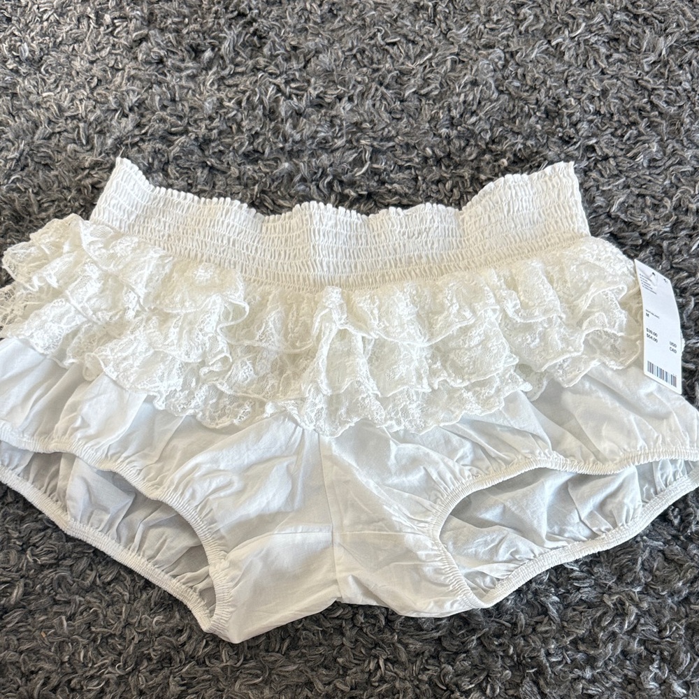 White Urban Outfitters Ruffled Bloomers